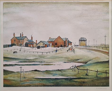 lowry-landscapewithfarmbuildings, print