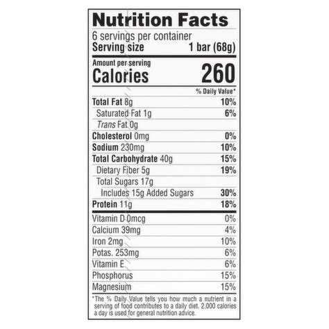 Cliff Bar Nutrition Facts | Blog Dandk