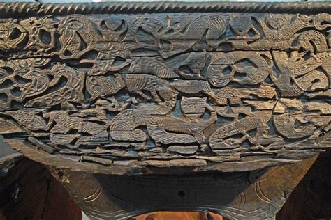 Cat Carvings on the Oseberg Cart, c.800 - Viking art - WikiArt.org