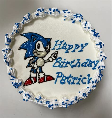 Sonic the Hedgehog DQ ice cream cake in 2022 | Dairy queen cake, Dq ice cream cake, Happy ...