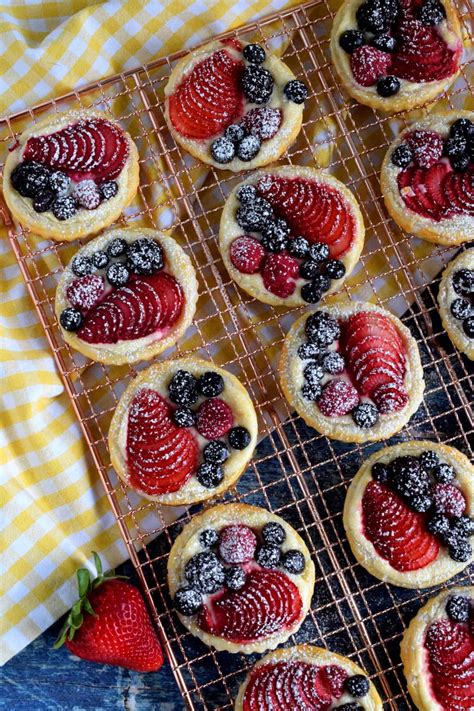 Puff Pastry Cream Cheese Fruit Tarts - Lord Byron's Kitchen