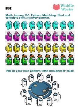 Math Among Us! Math with an Among Us Twist by WiddleWorks ESL Sheets