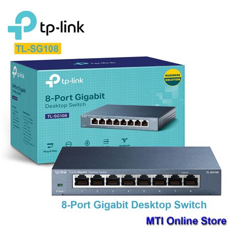 TP-Link TL-SG108 8-Port 10/100/1000Mbps Desktop Switch 8 Port Gigabit ...