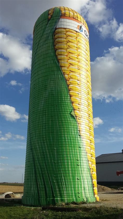 Corn Silo Advertisement Mural – Webster City, Iowa – Free Sky Studios ...