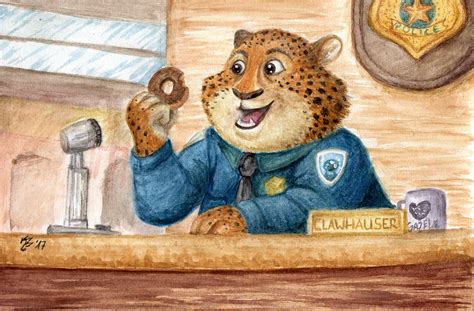 Art of the Day #115- Claws Out for Clawhauser! – Zootopia News Network