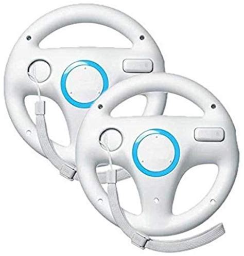 Beastron Mario Kart Racing Wheel for Nintendo Wii, 2 Sets White Color Bundle, 100% high quality ...