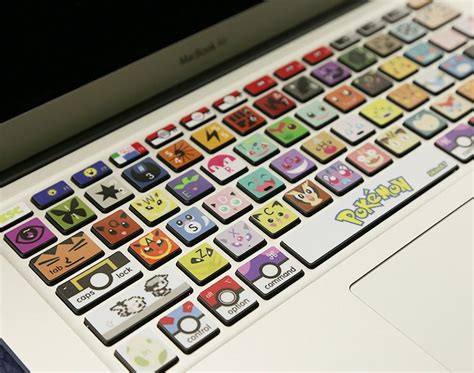 Pokemon keyboard Stickers Laptop keyboard Cover Vinyl MacBook | Etsy