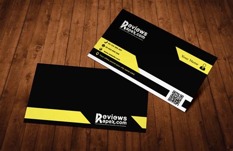 Black Creative Business Card with QR Code Temp by ArenaReviews on DeviantArt