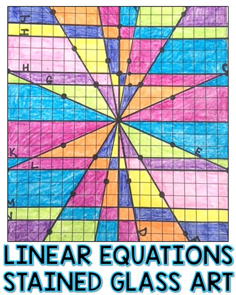 Stained Glass Window Linear Equation Worksheet