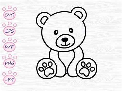 Teddy Bear SVG Cricut - Etsy