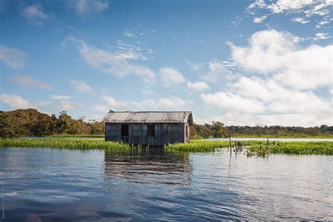 "Old House On Amazon River" by Stocksy Contributor "Gabriel Tichy" - Stocksy