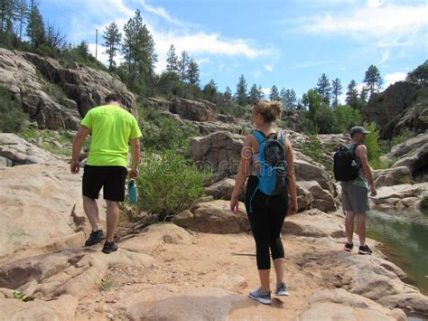 People Hiking in Payson, Arizona Near Ellison Creek Editorial Photography - Image of payson ...