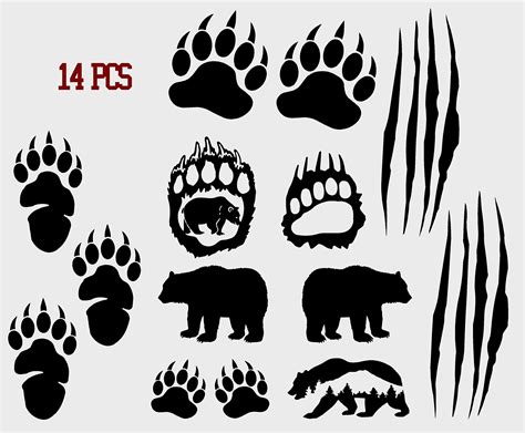 Grizzly Bear Paw Clipart