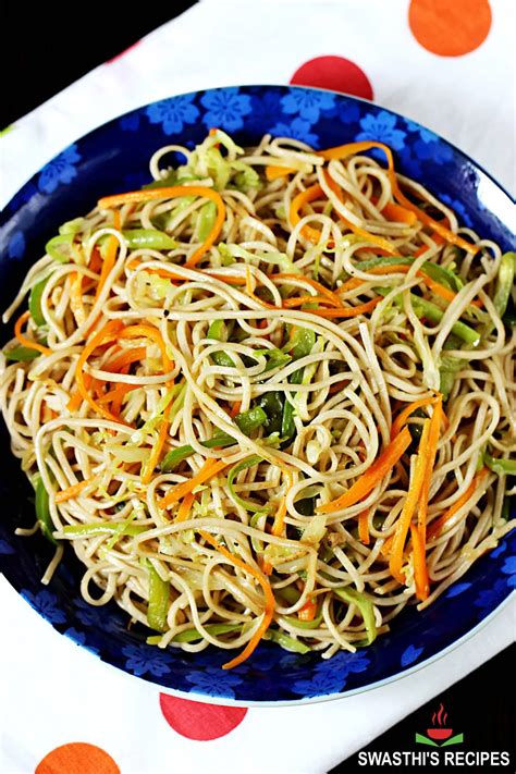 Veg Noodles Recipe (Vegetable Noodles) - Swasthi's Recipes