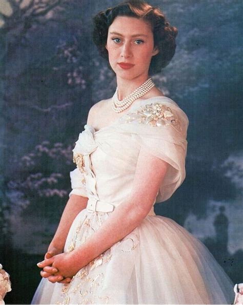 Princess Margaret in a custom Christian Dior gown for her 21st Birthday ...