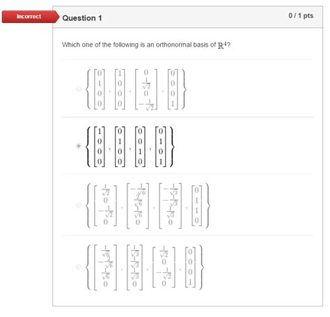 Solved Which one of the following is an orthonormal basis of | Chegg.com