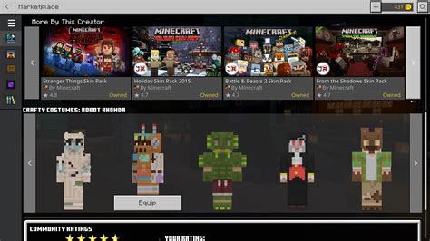 Crafty Costumes Skin Pack : r/MinecraftCereal