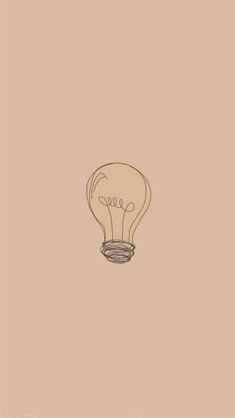 Download Aesthetic Brown Light Bulb Art Wallpaper | Wallpapers.com