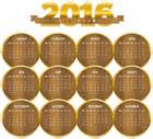 Transparent Gold 2016 Calendar PNG Image | Gallery Yopriceville - High-Quality Free Images and ...