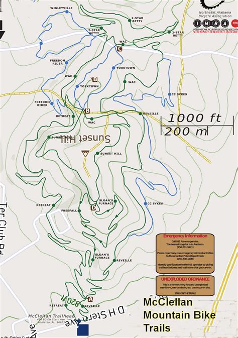 McClellan Trail Map as jpeg image