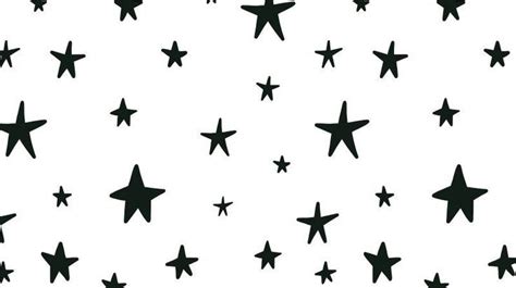 black and white stars on a white background