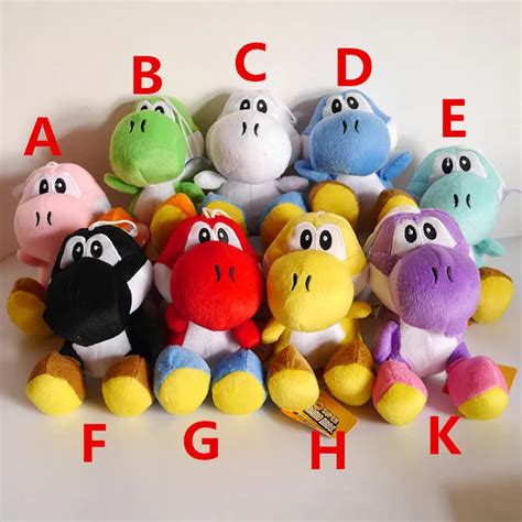 1pcs Super Mario Bros Yoshi Plush Toys 15cm 9 Colors Sitting Yoshi Soft Stuffed Toy Kids Plush ...