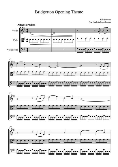 Bridgerton - Bridgerton Opening Theme (String Trio Violin Viola Cello ...