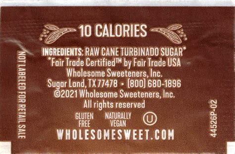 Wholesome Sugar Packet Variety - Organic Cane Natural Raw Turbinado ...