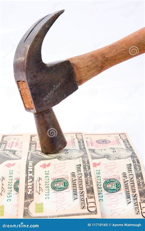 Hard currency: the Dollar. stock image. Image of hammer - 11710165