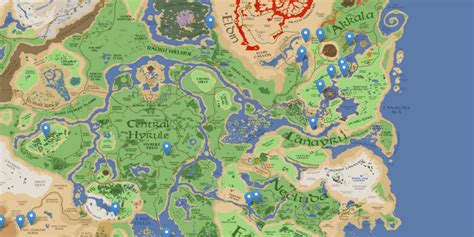 Fan Makes Legend of Zelda Breath of the Wild Map of Hyrule Google Map