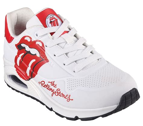 Skechers White/Red Uno Rolling Stones Single - Style ID: 177965 | India