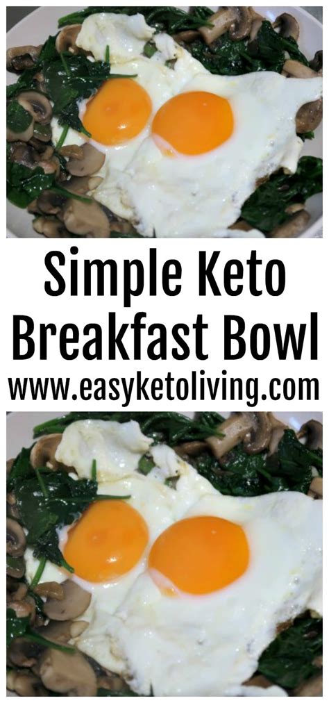 Simple Keto Breakfast Bowl Recipe - Low Carb Garlic Veggies & Eggs