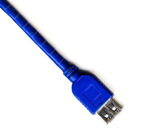 Premium Photo | Blue usb 3.0 cable