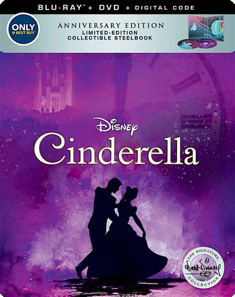 CINDERELLA BEST BUY EXCLUSIVE SIGNATURE COLLECTION ANNIVERSARY LIMITED-EDITION BLU-RAY STEELBOOK ...