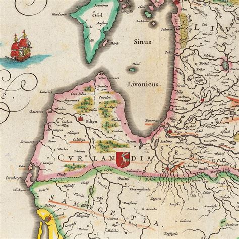 Ancient Map of Livonia 1662 Estonia Old Map Very Rare Map | Etsy