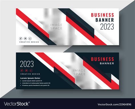 Red theme corporate business banner design Vector Image