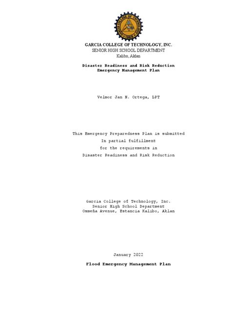 Floods Plan | PDF | Occupational Safety And Health | Emergency Management