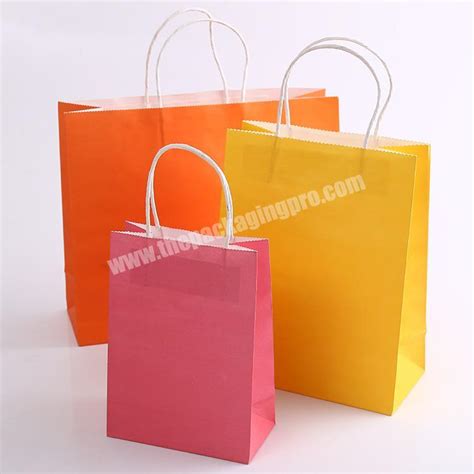 low cost thank you paper bag paper gift bag for packaging