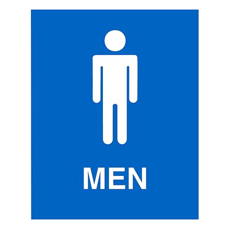 "Men" Restroom Sign - Vinyl, Adhesive-Backed S-10506 - Uline