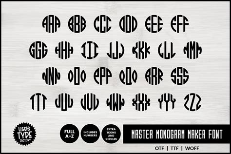 Circle Monogram Fonts