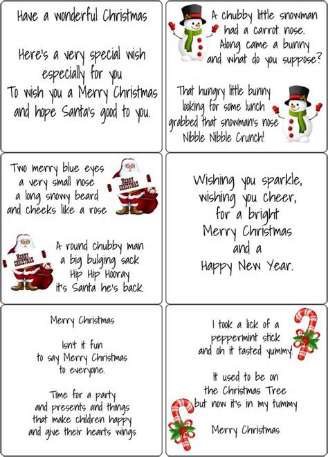 Easy Peel Self Adhesive Kids Christmas Verses 1 by Essential Crafts | Christmas card sayings ...