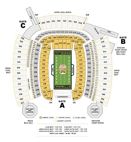 Stadium Seating Chart | Pittsburgh Steelers Tickets