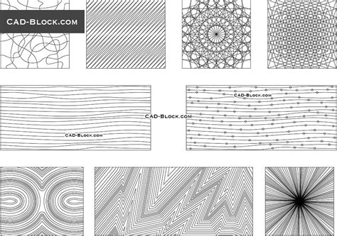 Pattern Lines Vector, free AutoCAD file download, DWG blocks