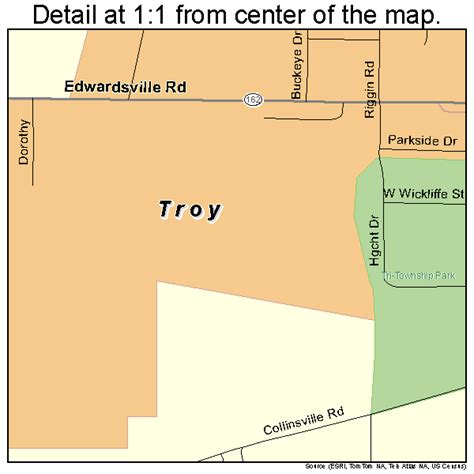 Troy Illinois Street Map 1776199