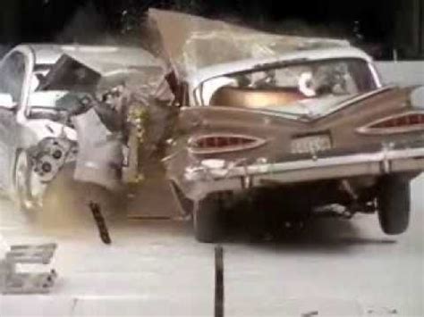 Crash Test 1959 Chevrolet Bel Air VS. 2009 Chevrolet Malibu (Frontal ...