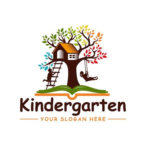 Kids Kindergarten Logo Templates 6470709 Vector Art at Vecteezy