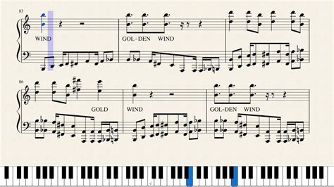 Il Vento D'Oro (Golden Wind) - Piano Arrangement Chords - Chordify