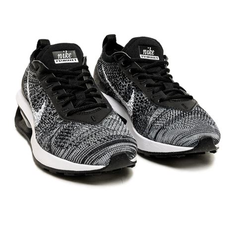 nike women air max flyknit racer black white