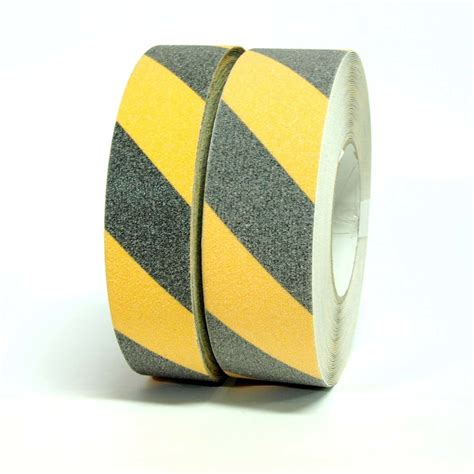 Black-Yellow Striped Anti Slip Tape (69022) - Tape Depot