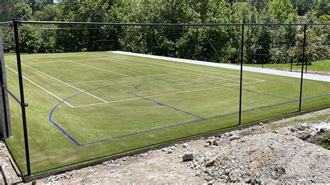 A newly constructed tennis court surface in Coatesville